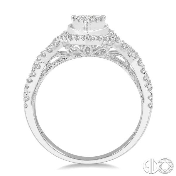 PEAR SHAPED HALO/CLUSTER DIAMOND ENGAGEMENT RING Image 2 Dondero's Jewelry Vineland, NJ