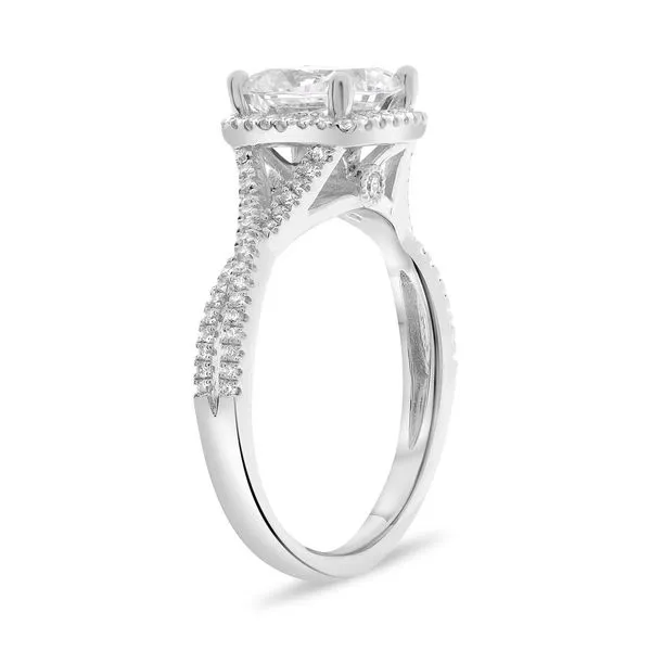 SQUARE HALO STYLE DIAMOND ENGAGEMENT RING SETTING Image 2 Dondero's Jewelry Vineland, NJ