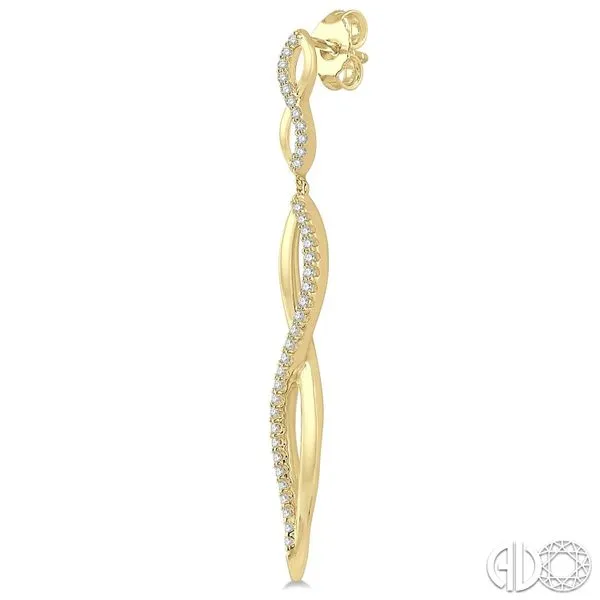 Diamond Fashion Long Earrings Image 2 Dondero's Jewelry Vineland, NJ