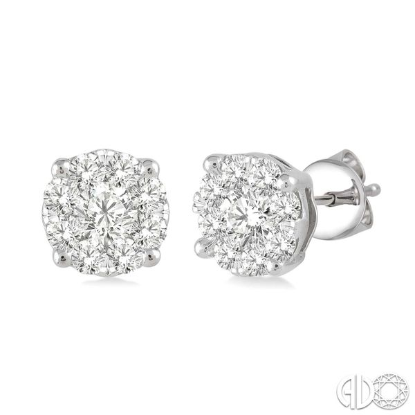 DIAMOND CLUSTER STUD EARRINGS Dondero's Jewelry Vineland, NJ