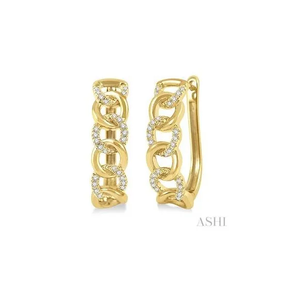 CURB/CUBAN LINK HOOP EARRINGS Dondero's Jewelry Vineland, NJ