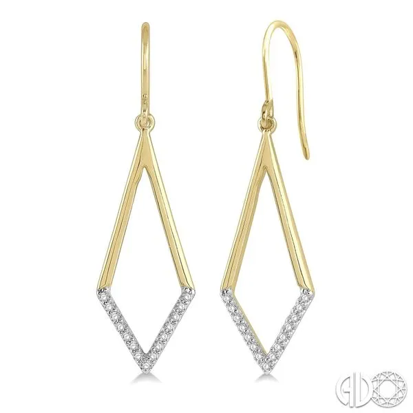 Diamond Geometric Dangle/French-Wire Earrings Dondero's Jewelry Vineland, NJ