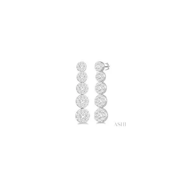 CLUSTER DIAMOND EARRINGS Dondero's Jewelry Vineland, NJ