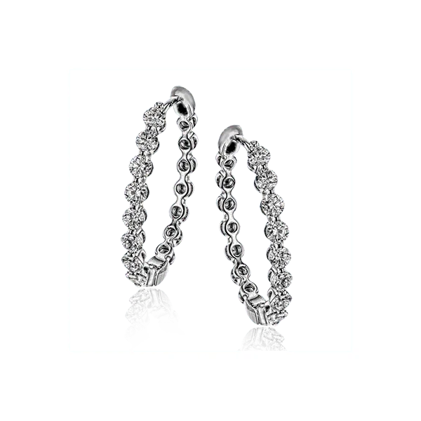 SIMON G DIAMOND HOOP EARRINGS Dondero's Jewelry Vineland, NJ