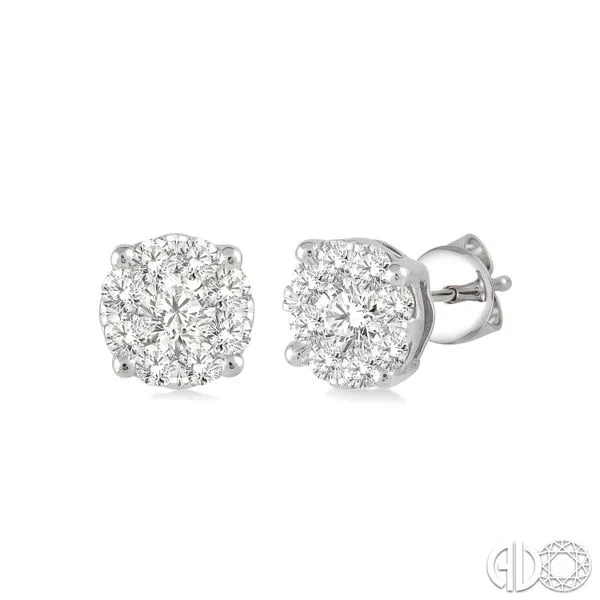 DIAMOND CLUSTER STUD EARRINGS Dondero's Jewelry Vineland, NJ