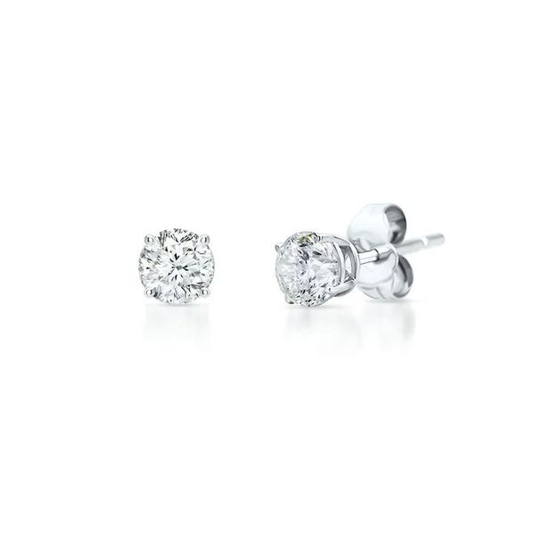 14K White Gold Diamond Stud Earrings Dondero's Jewelry Vineland, NJ