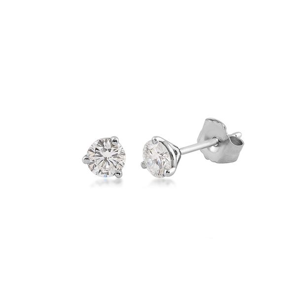 14K White Gold .50 Ct Lab Created Diamond Stud Earrings Dondero's Jewelry Vineland, NJ