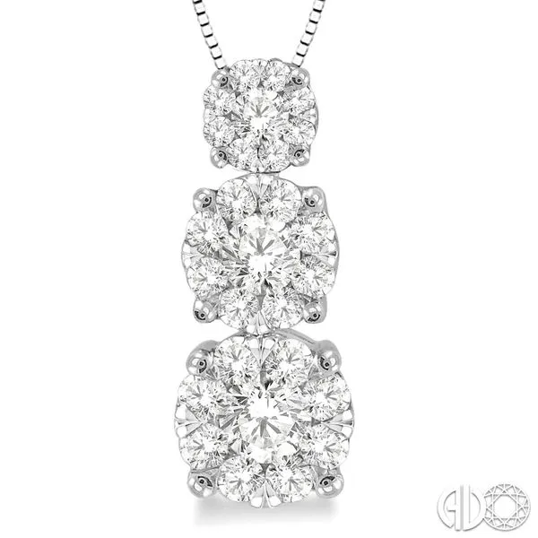 THREE-STONE CLUSTER STYLE PENDANT Dondero's Jewelry Vineland, NJ