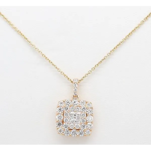 SQUARE CLUSTER DIAMOND PENDANT Dondero's Jewelry Vineland, NJ