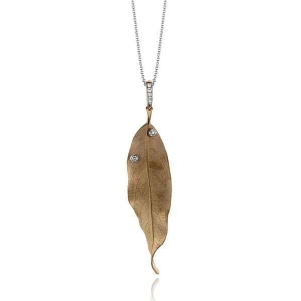 SIMON G LEAF STYLE PENDANT/NECKLACE Dondero's Jewelry Vineland, NJ