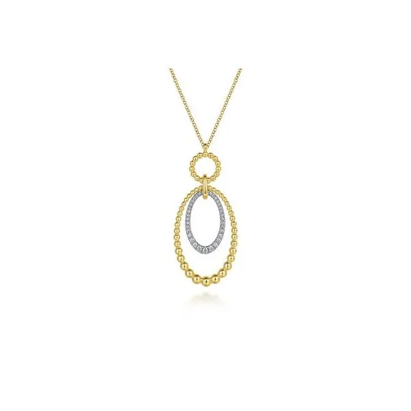 GABRIEL OVAL DIAMOND PENDANT/NECKLACE Dondero's Jewelry Vineland, NJ