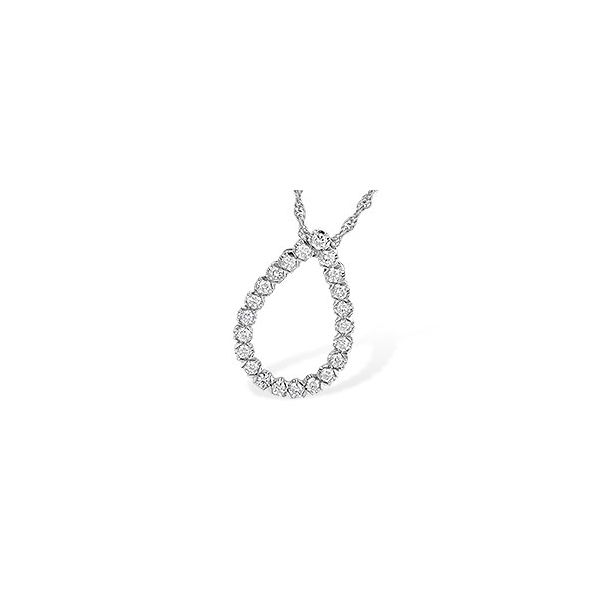 DIAMOND OPEN PEAR-SHAPED DIAMOND PENDANT/NECKLACE Dondero's Jewelry Vineland, NJ