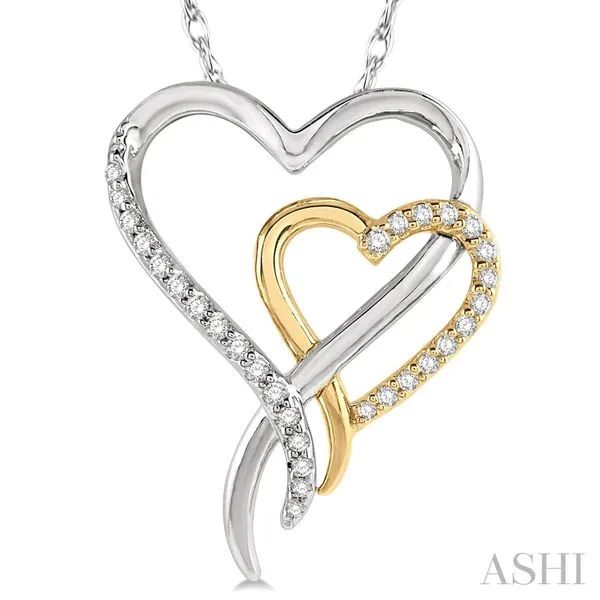 DOUBLE HEART DIAMOND PENDANT Dondero's Jewelry Vineland, NJ