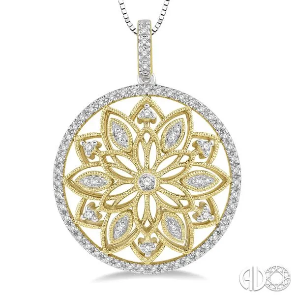 DIAMOND FLORAL DESIGN FASHION PENDANT Dondero's Jewelry Vineland, NJ
