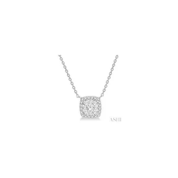 DIAMOND CLUSTER NECKLACE Dondero's Jewelry Vineland, NJ