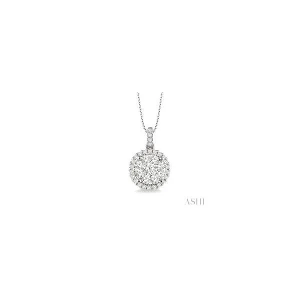 DIAMOND CLSUTER NECKLACE Dondero's Jewelry Vineland, NJ
