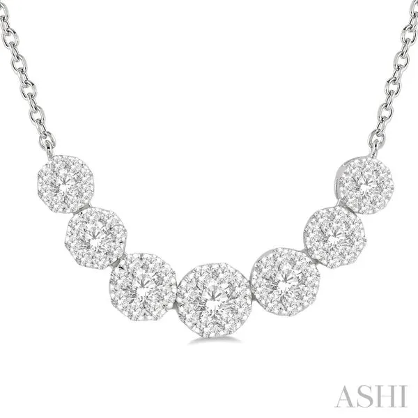 DIAMOND CLUSTER NECKLACE Dondero's Jewelry Vineland, NJ