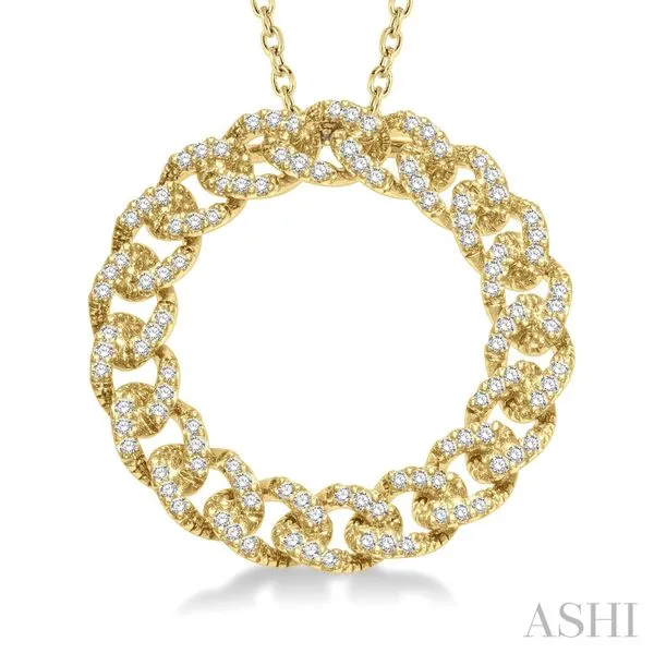 CURB/CUBAN OPEN CIRCLE PENDANT/NECKLACE Dondero's Jewelry Vineland, NJ