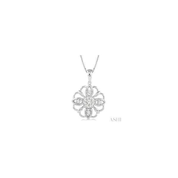DIAMOND FASHION FLOWER PENDANT/NECKLACE Dondero's Jewelry Vineland, NJ