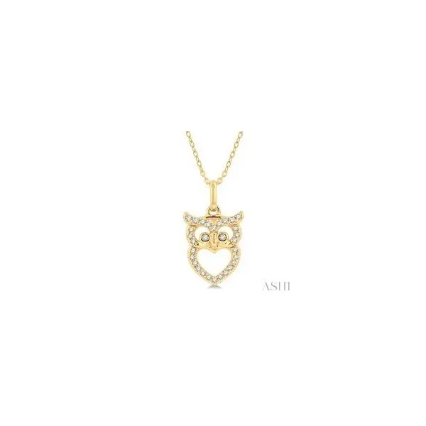 DIAMOND OWL NECKLACE Dondero's Jewelry Vineland, NJ