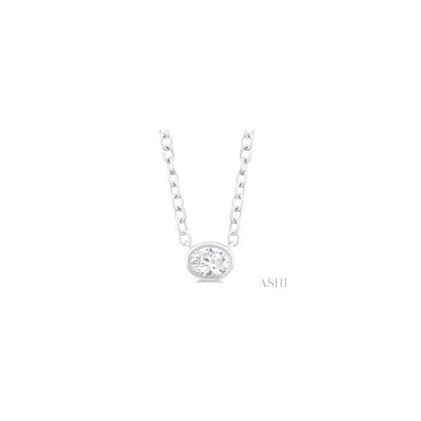 PETITE OVAL DIAMOND NECKLACE Dondero's Jewelry Vineland, NJ