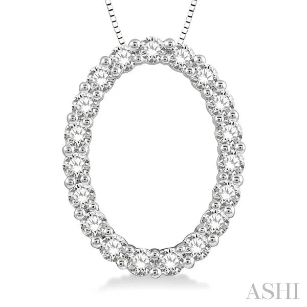 OPEN OVAL DIAMOND PENDANT/NECKLACE Dondero's Jewelry Vineland, NJ