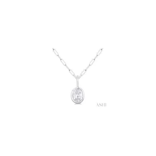 OVAL DIAMOND NECKLACE Dondero's Jewelry Vineland, NJ