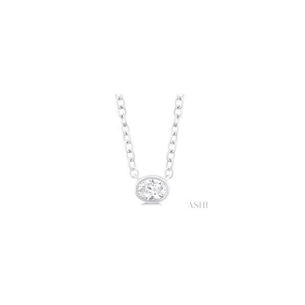 PETITE OVAL DIAMOND NECKLACE Dondero's Jewelry Vineland, NJ