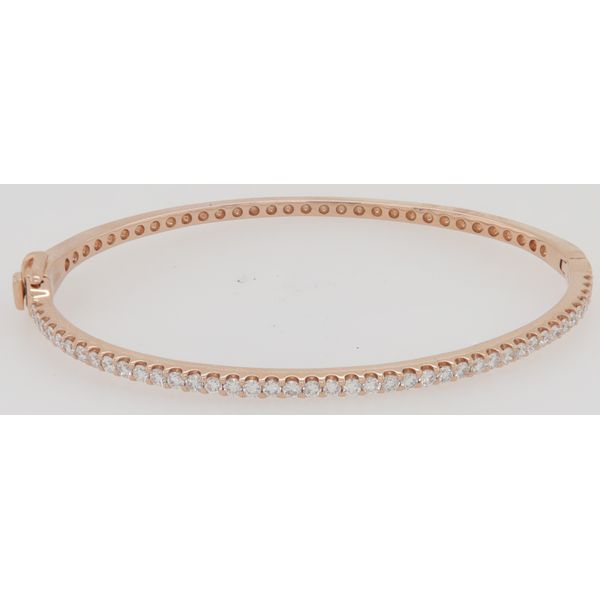 14K Rose Gold Diamond Bangle Bracelet Dondero's Jewelry Vineland, NJ