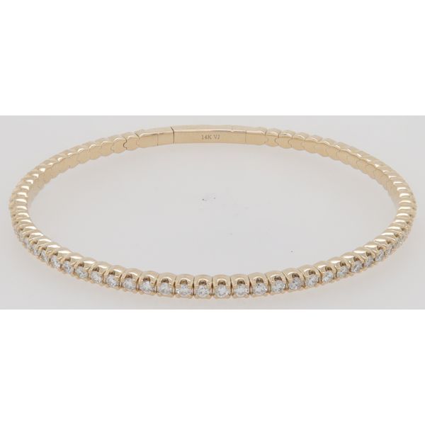 14K Yellow Gold Diamond Bangle Bracelet Dondero's Jewelry Vineland, NJ