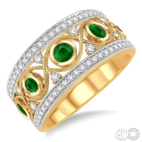 EMERALD and DIAMOND BAND Dondero's Jewelry Vineland, NJ