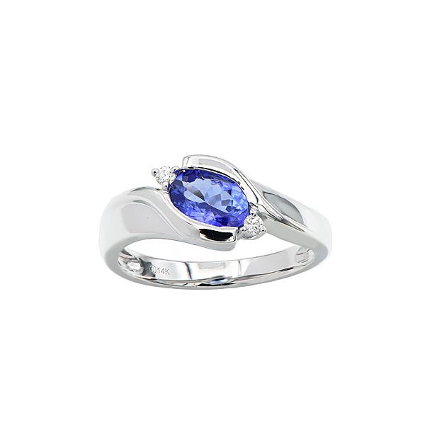 14K White Gold Garnet & Diamond Ring Dondero's Jewelry Vineland, NJ