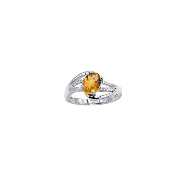 14K Yellow Gold Blue Zircon & Diamond Ring Dondero's Jewelry Vineland, NJ