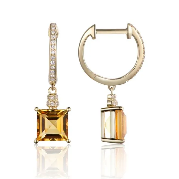 CITRINE and DIAMOND EARRINGS Dondero's Jewelry Vineland, NJ