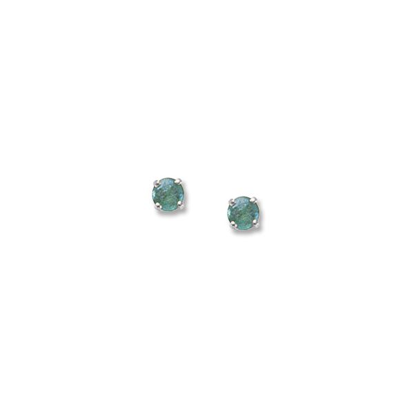 Carla Corporation 14K White Gold Genuine  Emerald Stud Earrings Dondero's Jewelry Vineland, NJ