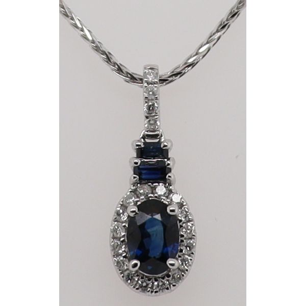 OVAL HALO PENDANT with DIAMOND BAIL Dondero's Jewelry Vineland, NJ