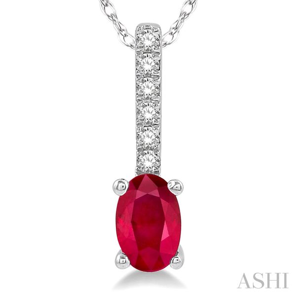 RUBY and DIAMOND PENDANT/NECKLACE Dondero's Jewelry Vineland, NJ
