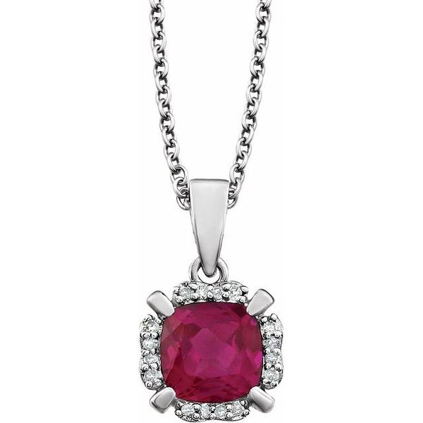 CREATED RUBY PENDANT/NECKLACE Dondero's Jewelry Vineland, NJ