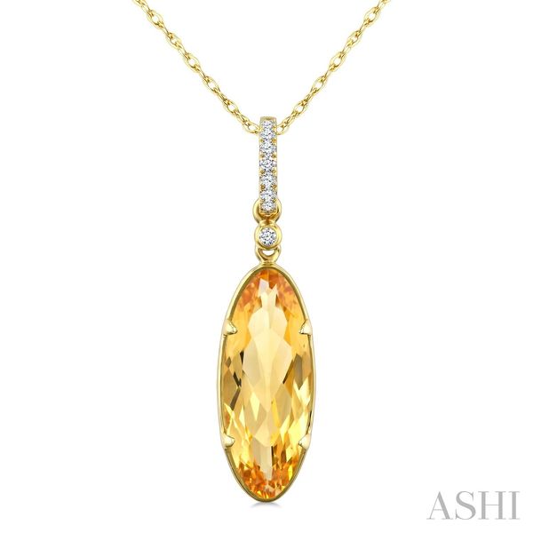 CITRINE and DIAMOND NECKLACE Dondero's Jewelry Vineland, NJ
