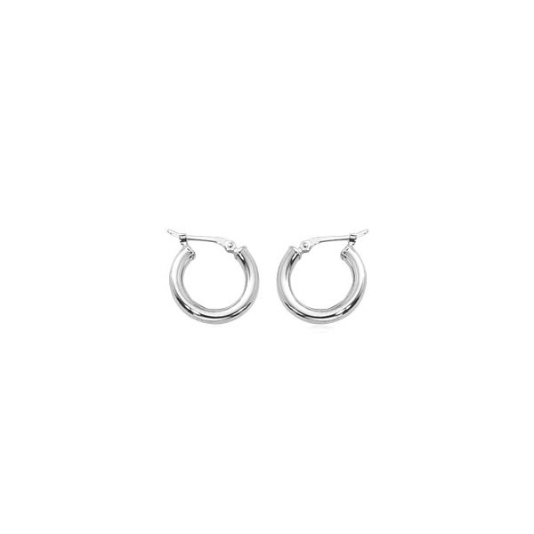 Small Tube Hoop Earrings Dondero's Jewelry Vineland, NJ