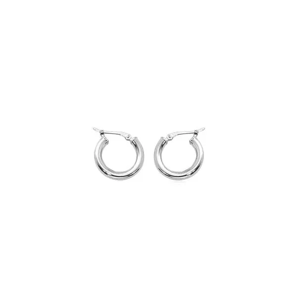 Small Tube Hoop Earrings Dondero's Jewelry Vineland, NJ