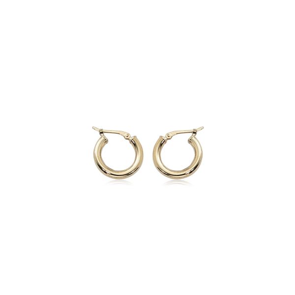 Carla Corporation 14K Yellow Gold Tube Hoop Earrings Dondero's Jewelry Vineland, NJ