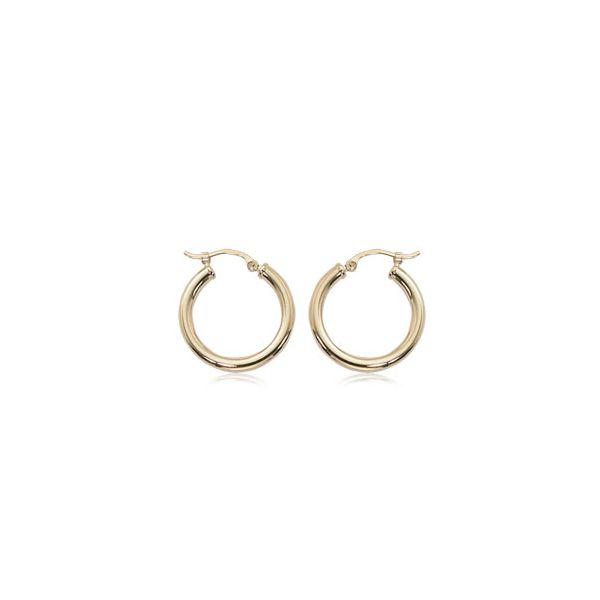 Carla Corporation 14K Yellow Gold Small  Hoop Earrings Dondero's Jewelry Vineland, NJ