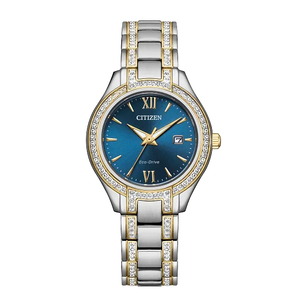 citizen silhouette crystal ladies watch