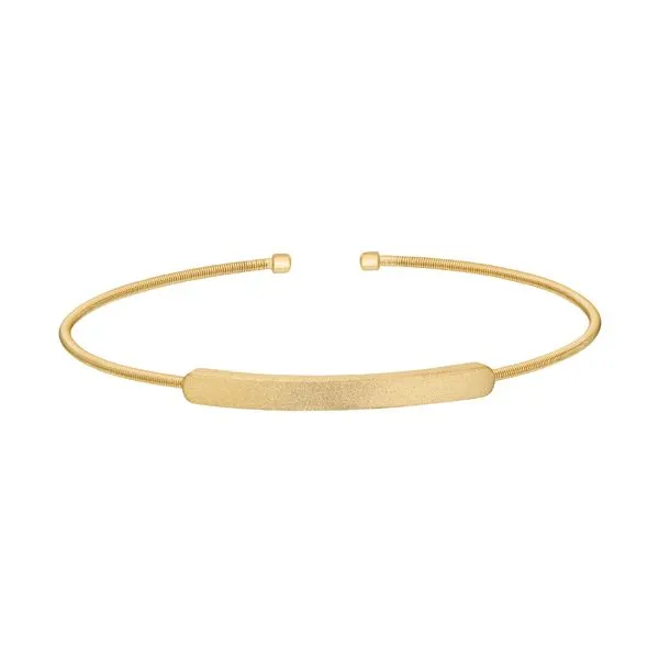CABLE CUFF BRACELET NAME PLATE Dondero's Jewelry Vineland, NJ
