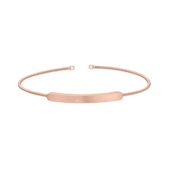 CABLE CUFF BRACELET WITH NAME PLATE similar item image