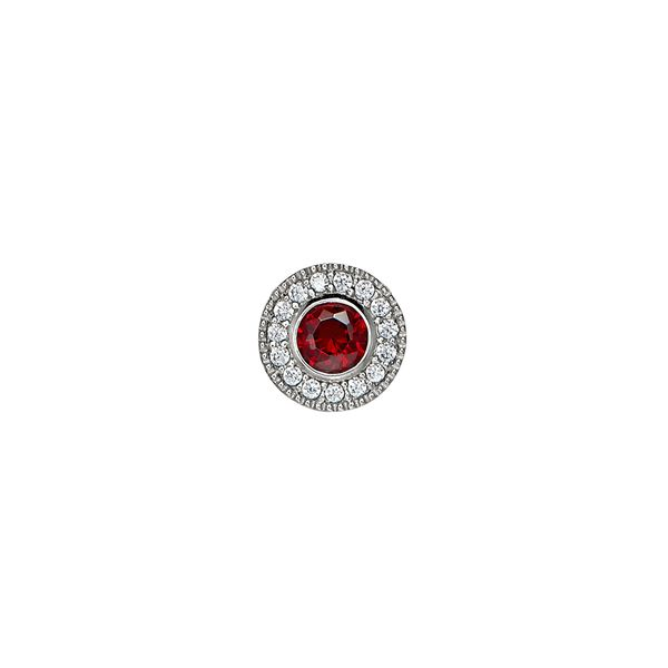 HALO GARNET/JANUARY SLIDE PENDANT Dondero's Jewelry Vineland, NJ