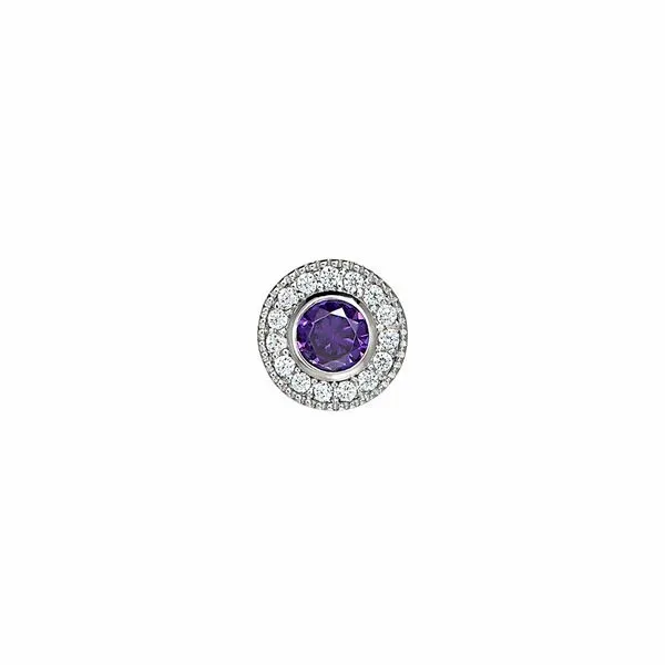 HALO AMETHYST/FEBRUARY SLIDE PENDANT Dondero's Jewelry Vineland, NJ