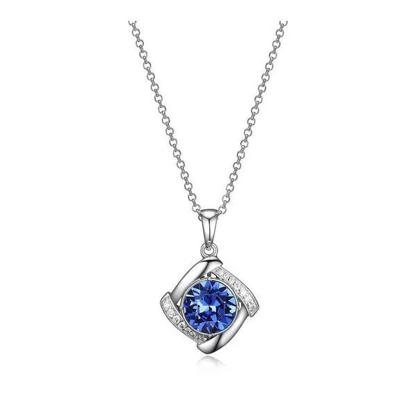 ELLE SAPPHIRE SWAVORSKI CRYSTAL PENDANT/NECKLACE Dondero's Jewelry Vineland, NJ