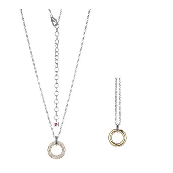 ELLE PAVE' CZ CIRCLE NECKLACE Dondero's Jewelry Vineland, NJ